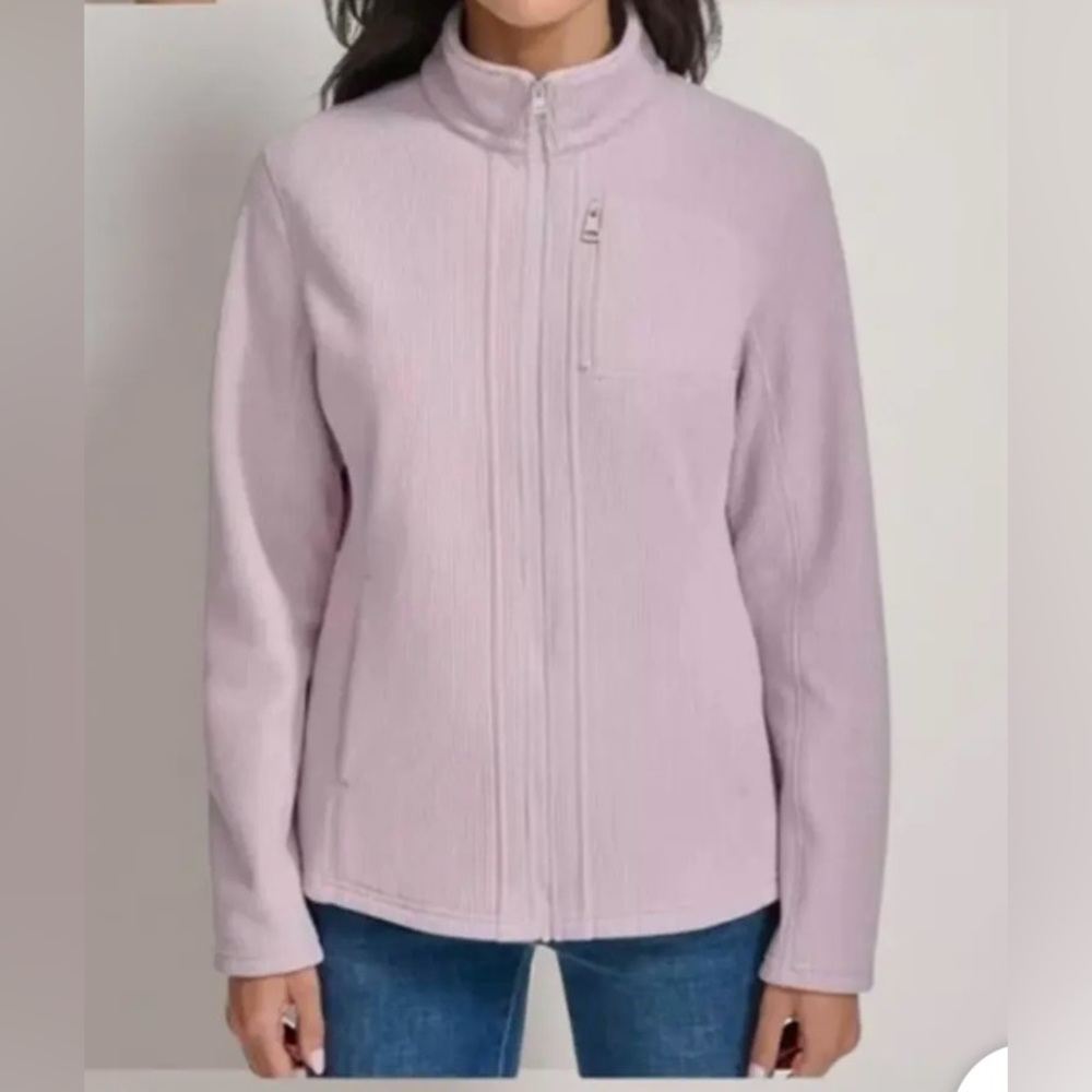 Andrew Marc Ribbed Full Zip Women's Lavender Jacket